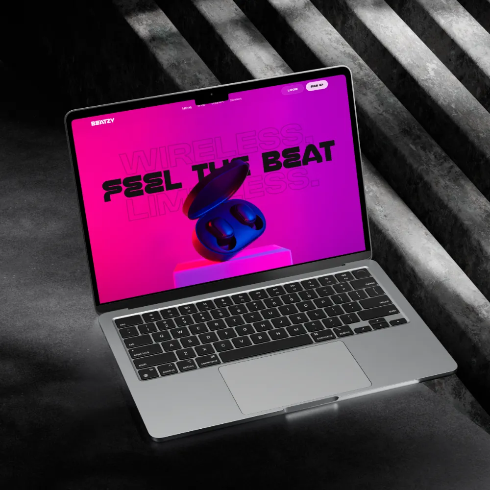 Beatzy — A landing page that sells the feeling, not the spec sheet